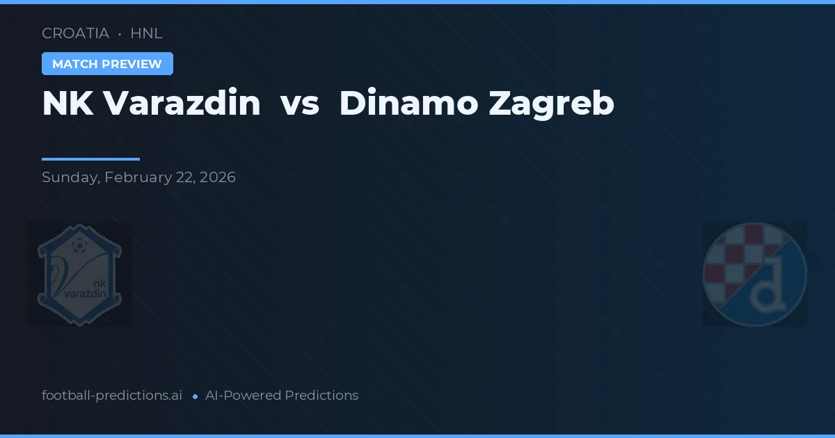 NK Varaždin vs Dinamo Zagreb — prognóstico e prévia do jogo