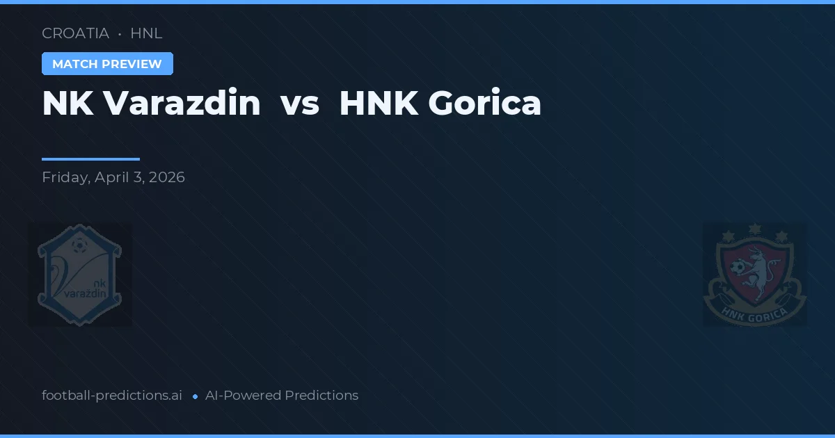 NK Varaždin vs HNK Gorica — prognóstico e prévia do jogo