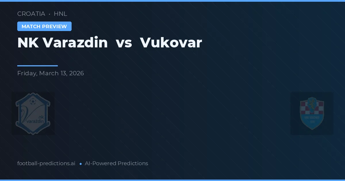 NK Varaždin vs Vukovar — prognóstico e prévia do jogo