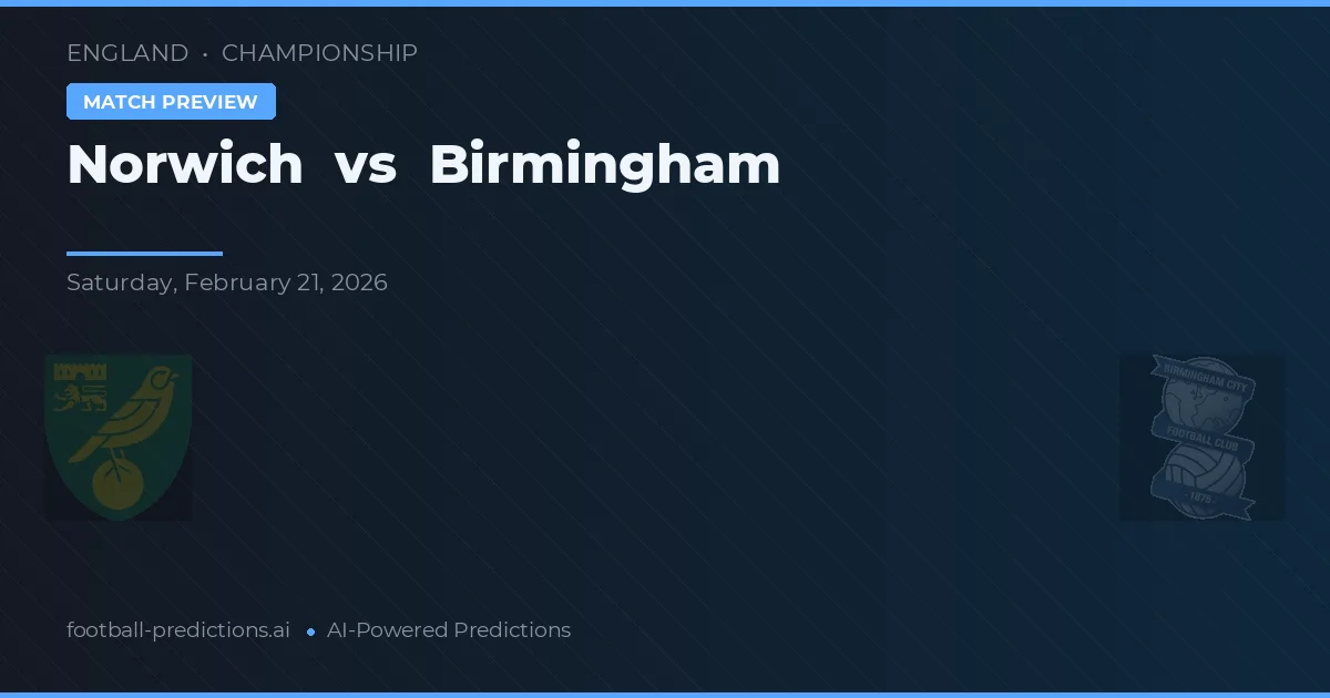 Norwich vs Birmingham — prognóstico e prévia do jogo