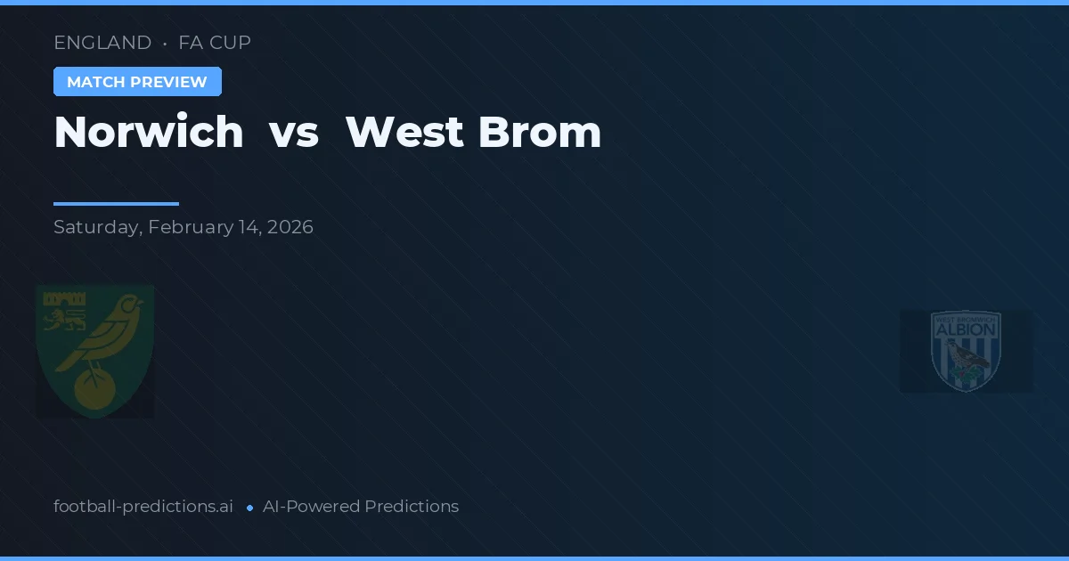 Norwich vs West Brom — prognóstico e prévia do jogo