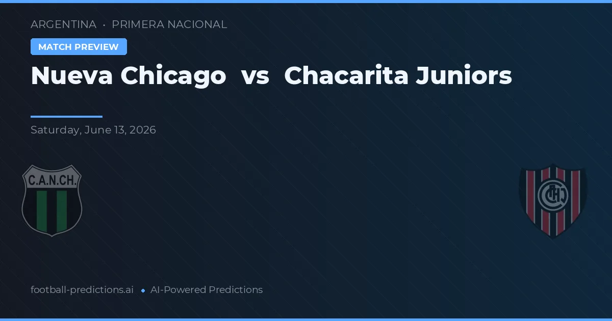 Nueva Chicago vs Chacarita Juniors — prognóstico e prévia do jogo