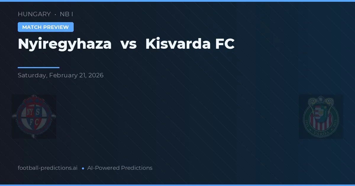 Nyíregyháza vs Kisvárda FC — prognóstico e prévia do jogo