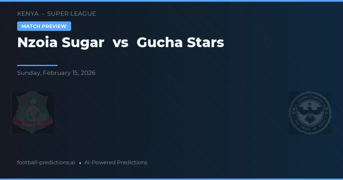 Nzoia Sugar vs Gucha Stars — prognóstico e prévia do jogo