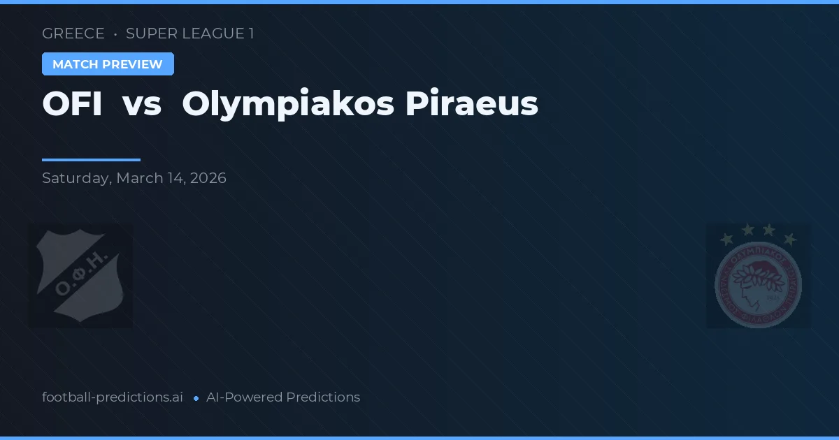 OFI vs Olympiakos Piraeus — prognóstico e prévia do jogo
