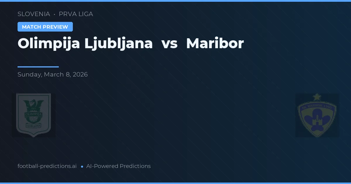 Olimpija Ljubljana vs Maribor — prognóstico e prévia do jogo