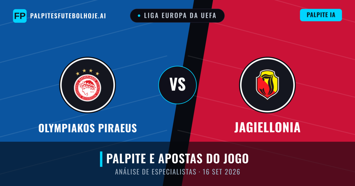 Olympiakos Piraeus vs Jagiellonia — prognóstico e prévia do jogo