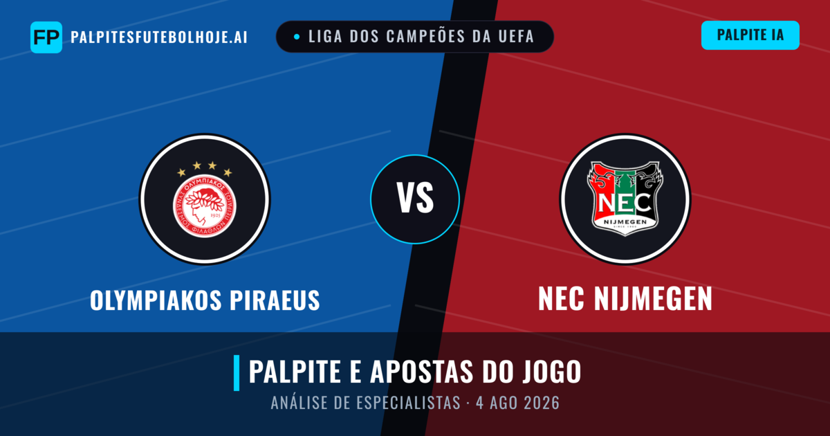 Olympiakos Piraeus vs NEC Nijmegen — prognóstico e prévia do jogo
