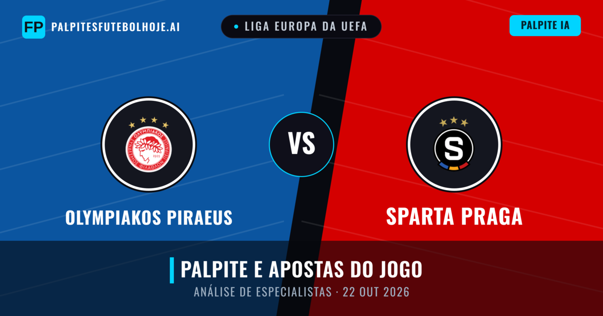 Olympiakos Piraeus vs Sparta Praga — prognóstico e prévia do jogo