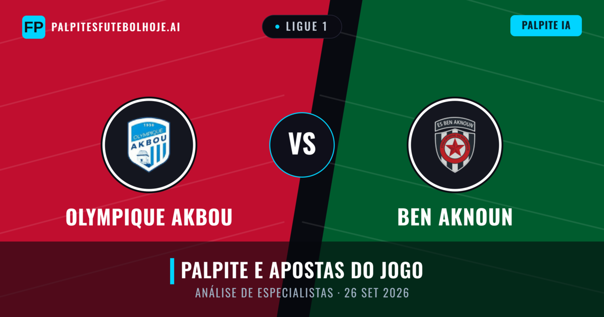 Olympique Akbou vs Ben Aknoun — prognóstico e prévia do jogo