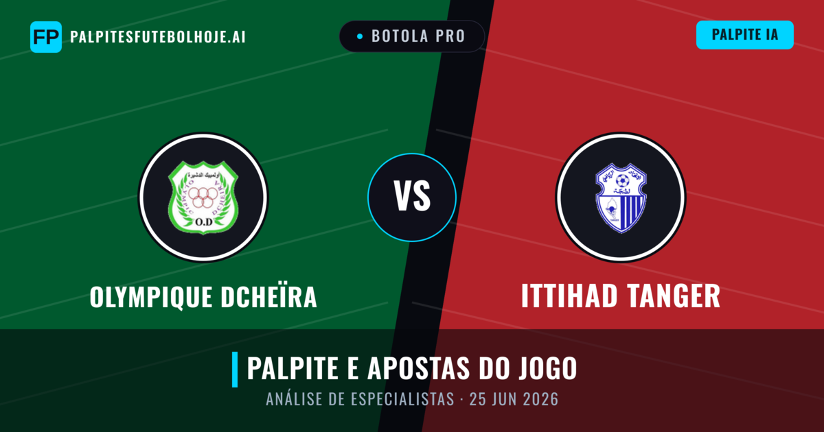 Olympique Dcheïra vs Ittihad Tanger — prognóstico e prévia do jogo