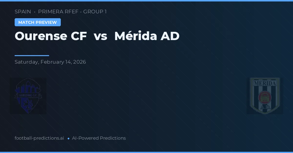 Ourense CF vs Mérida — prognóstico e prévia do jogo