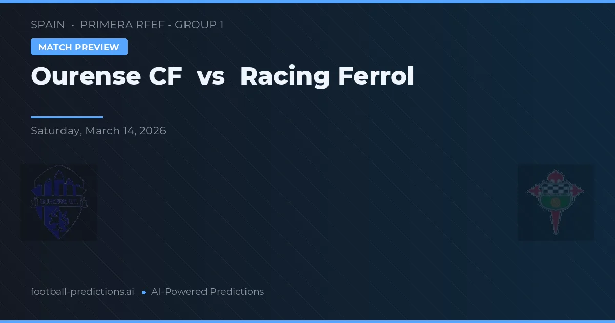 Ourense CF vs Racing de Ferrol — prognóstico e prévia do jogo
