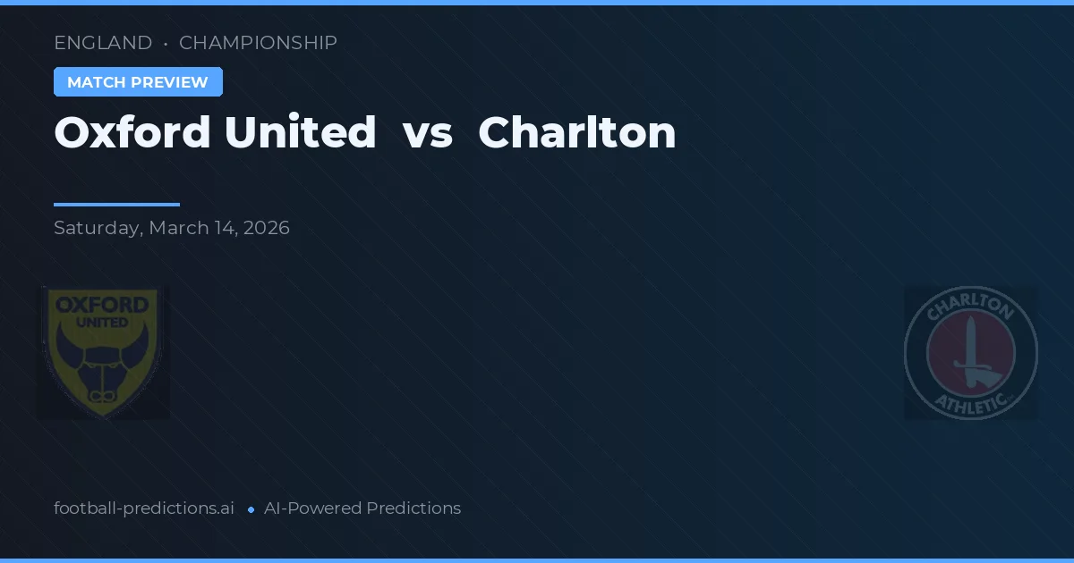 Oxford United vs Charlton — prognóstico e prévia do jogo