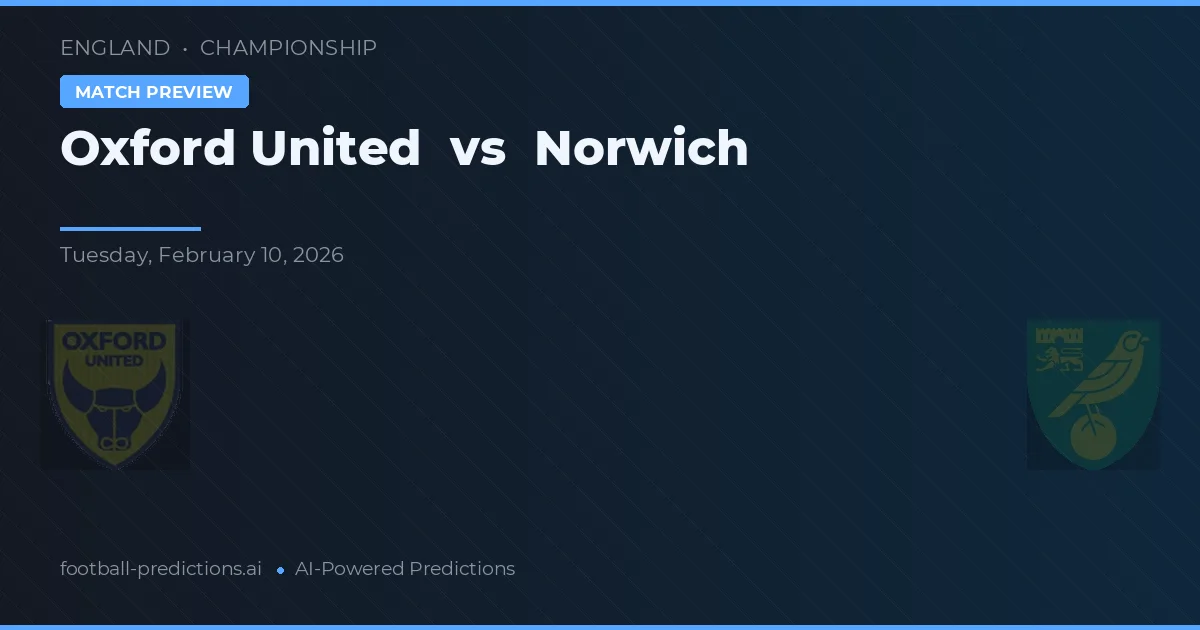 Oxford United vs Norwich — prognóstico e prévia do jogo