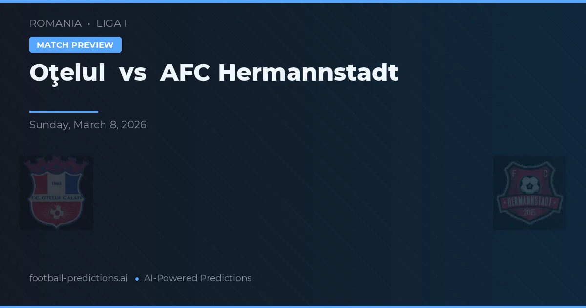 Oţelul vs AFC Hermannstadt — prognóstico e prévia do jogo