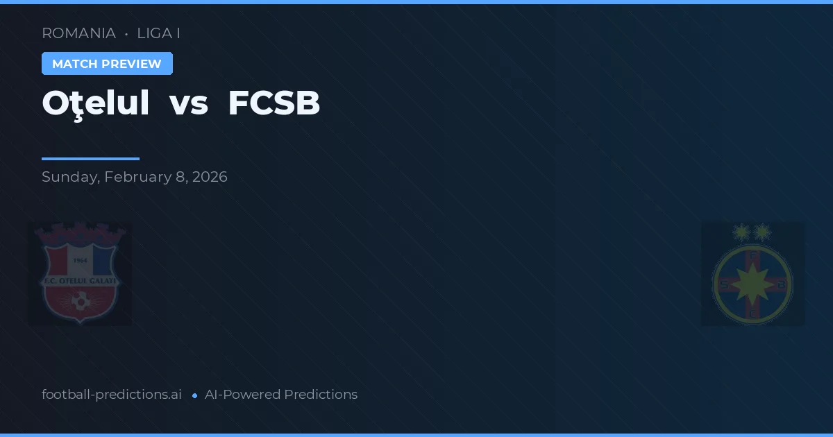 Oţelul vs FCSB — prognóstico e prévia do jogo