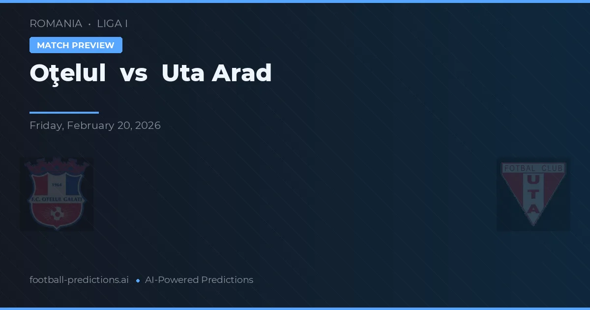 Oţelul vs UTA Arad — prognóstico e prévia do jogo