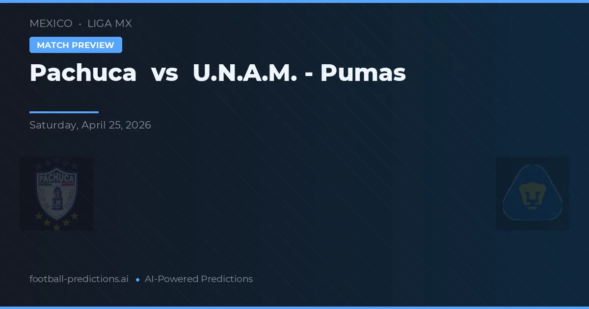 CF Pachuca vs U.N.A.M. - Pumas — prognóstico e prévia do jogo