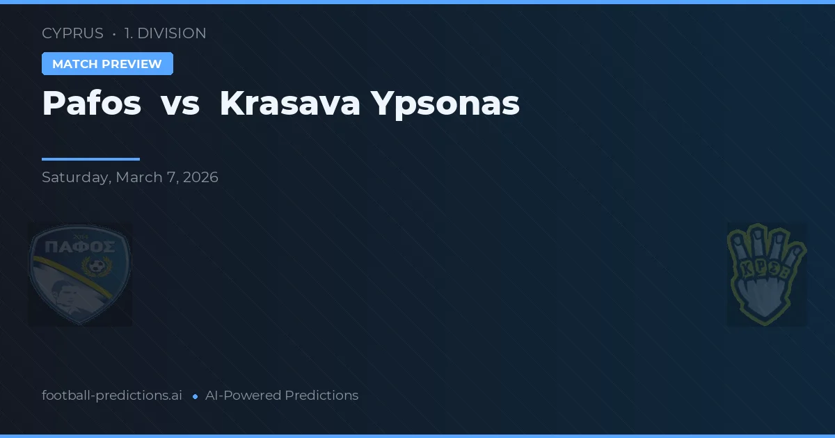 Pafos vs Krasava Ypsonas — prognóstico e prévia do jogo