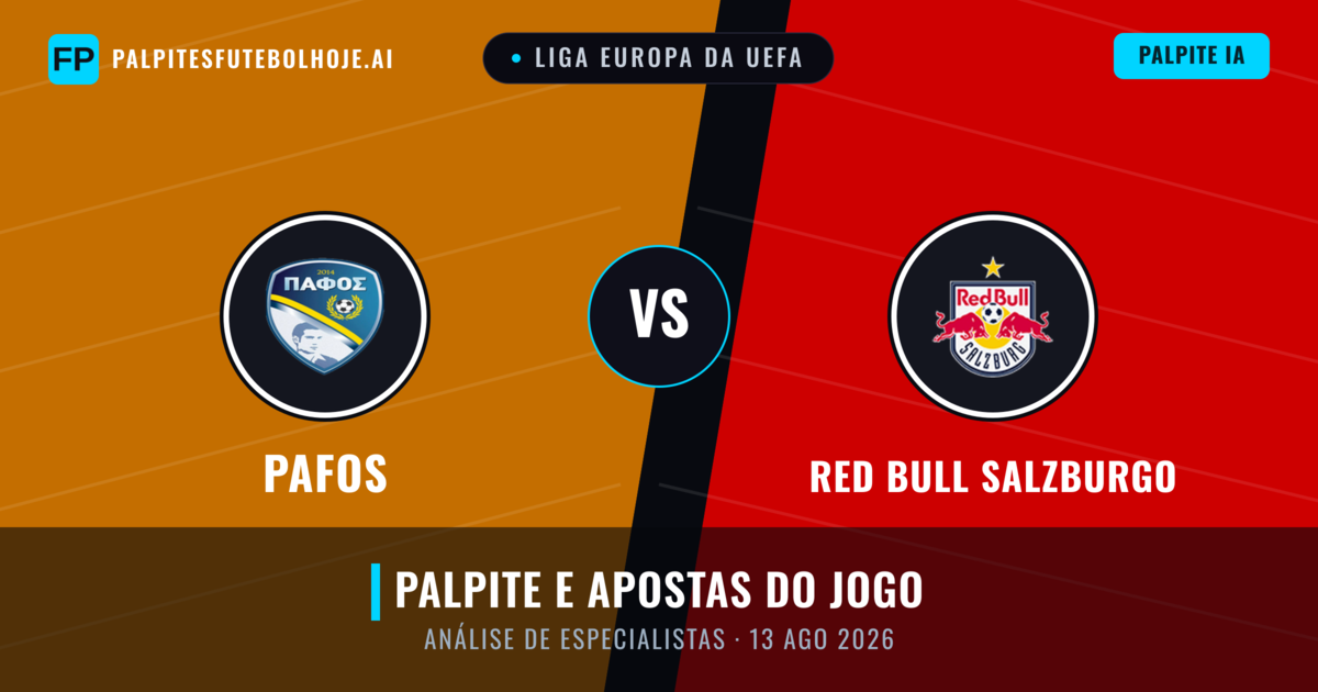 Pafos vs Red Bull Salzburgo — prognóstico e prévia do jogo