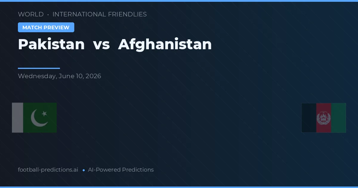 Paquistão vs Afeganistão — prognóstico e prévia do jogo