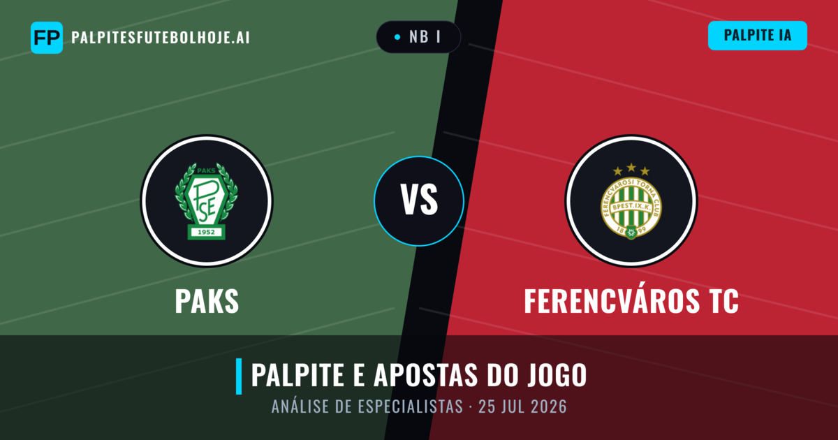 Paks vs Ferencváros TC — prognóstico e prévia do jogo
