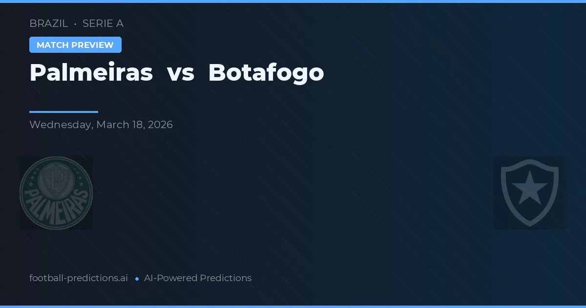 Palmeiras vs Botafogo — prognóstico e prévia do jogo