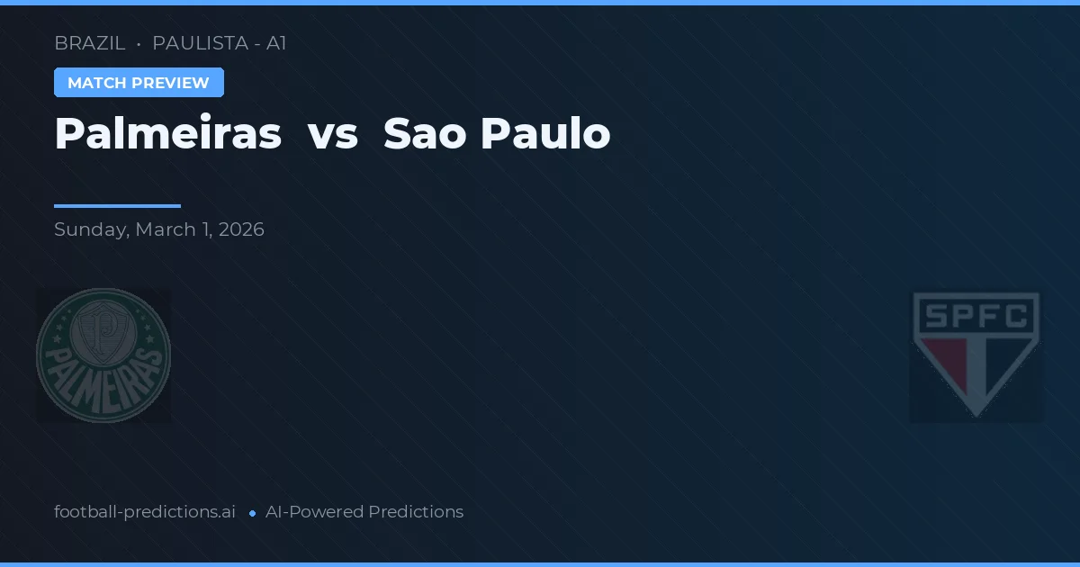 Palmeiras vs São Paulo — prognóstico e prévia do jogo