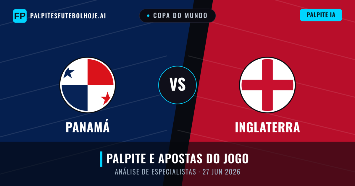 Panamá vs Inglaterra — prognóstico e prévia do jogo