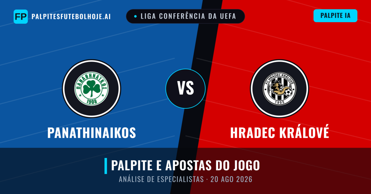 Panathinaikos vs Hradec Králové — prognóstico e prévia do jogo