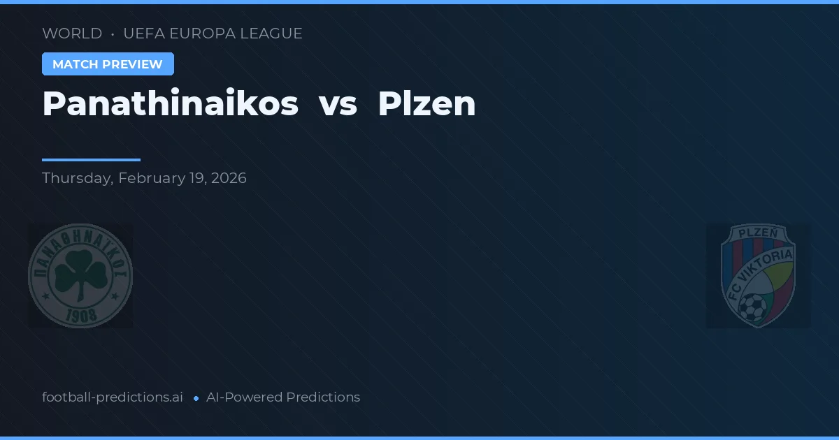 Panathinaikos vs Plzen — prognóstico e prévia do jogo