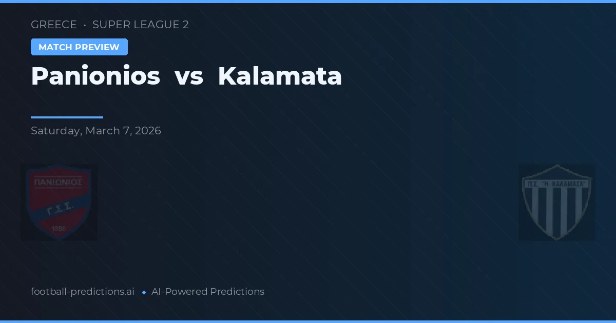 Panionios vs Kalamata — prognóstico e prévia do jogo
