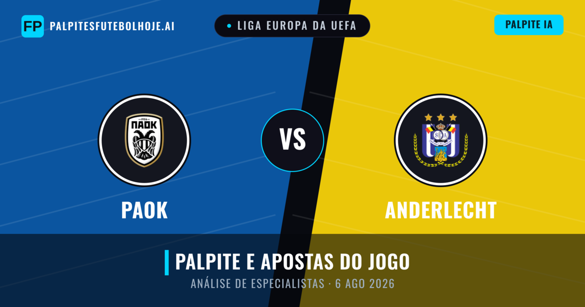 PAOK vs Anderlecht — prognóstico e prévia do jogo