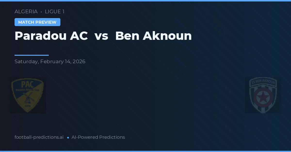 Paradou AC vs Ben Aknoun — prognóstico e prévia do jogo
