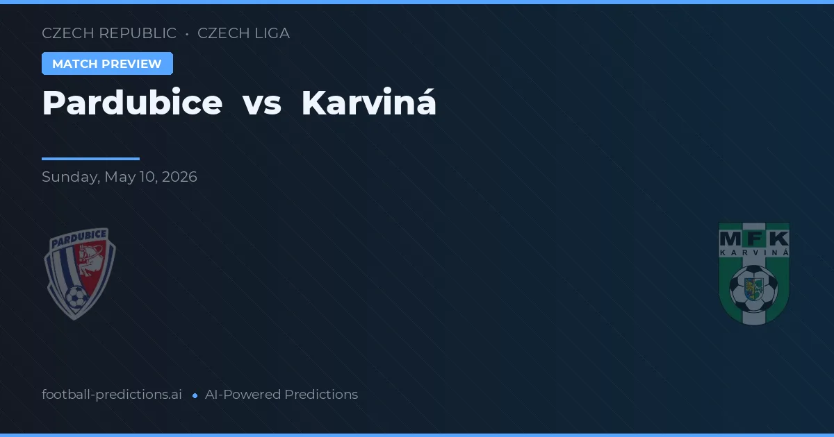 Pardubice vs Karviná — prognóstico e prévia do jogo