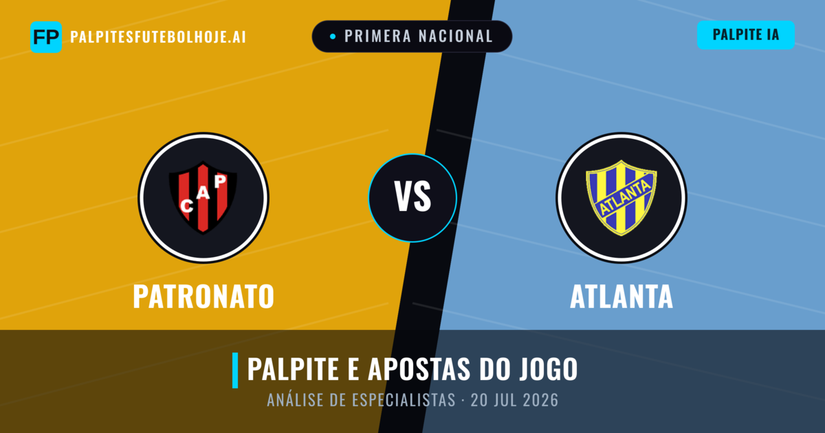 Patronato vs Atlanta — prognóstico e prévia do jogo