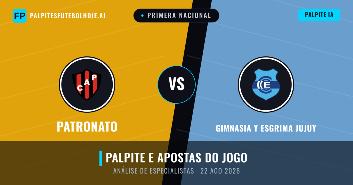 Patronato vs Gimnasia y Esgrima Jujuy — prognóstico e prévia do jogo