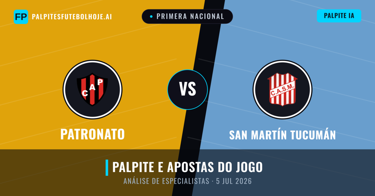 Patronato vs San Martín Tucumán — prognóstico e prévia do jogo