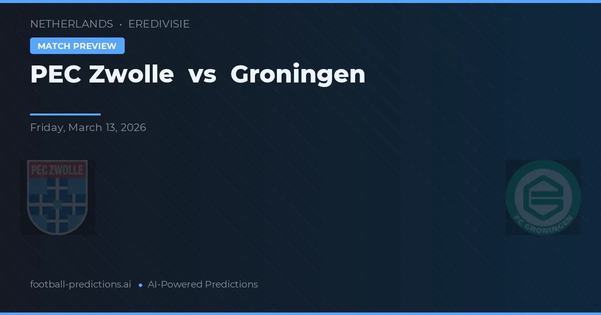 PEC Zwolle vs Groningen — prognóstico e prévia do jogo
