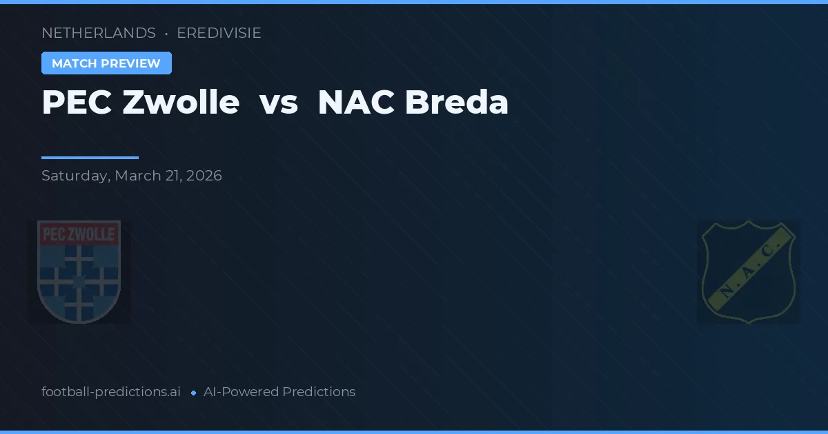 PEC Zwolle vs NAC Breda — prognóstico e prévia do jogo