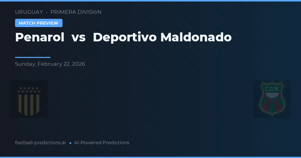 Peñarol vs Deportivo Maldonado — prognóstico e prévia do jogo