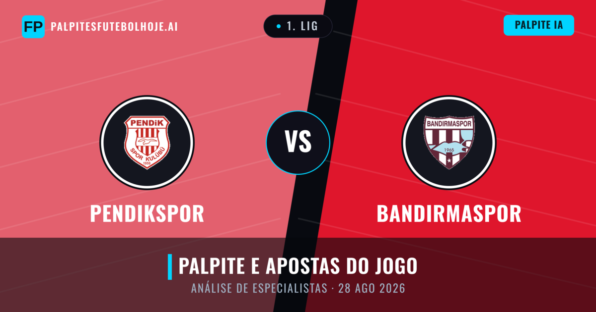Pendikspor vs Bandırmaspor — prognóstico e prévia do jogo