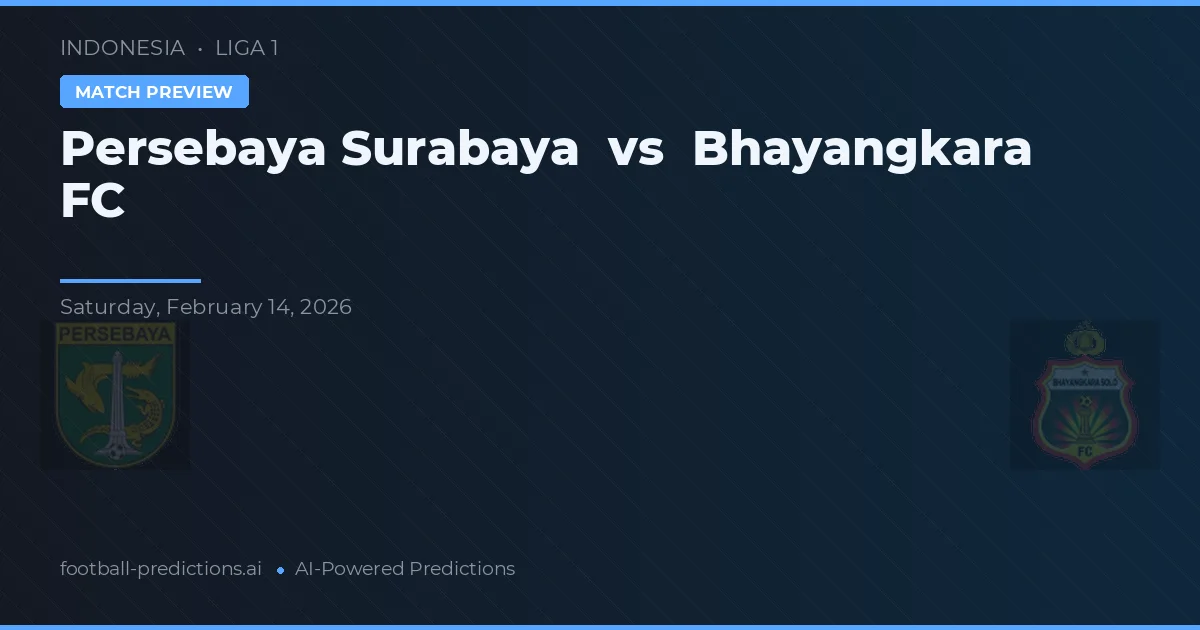 Persebaya Surabaya vs Bhayangkara FC — prognóstico e prévia do jogo