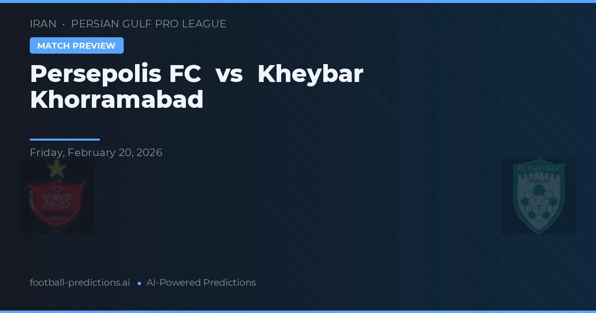 Persepolis vs Kheybar Khorramabad — prognóstico e prévia do jogo