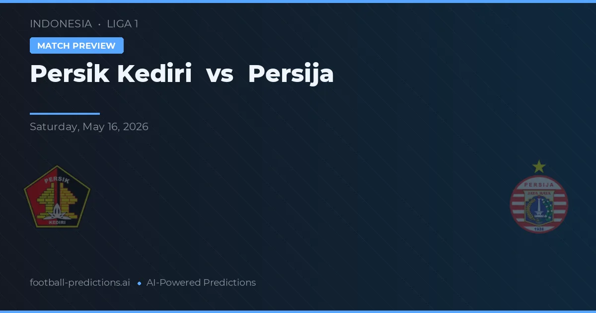 Persik Kediri vs Persija — prognóstico e prévia do jogo
