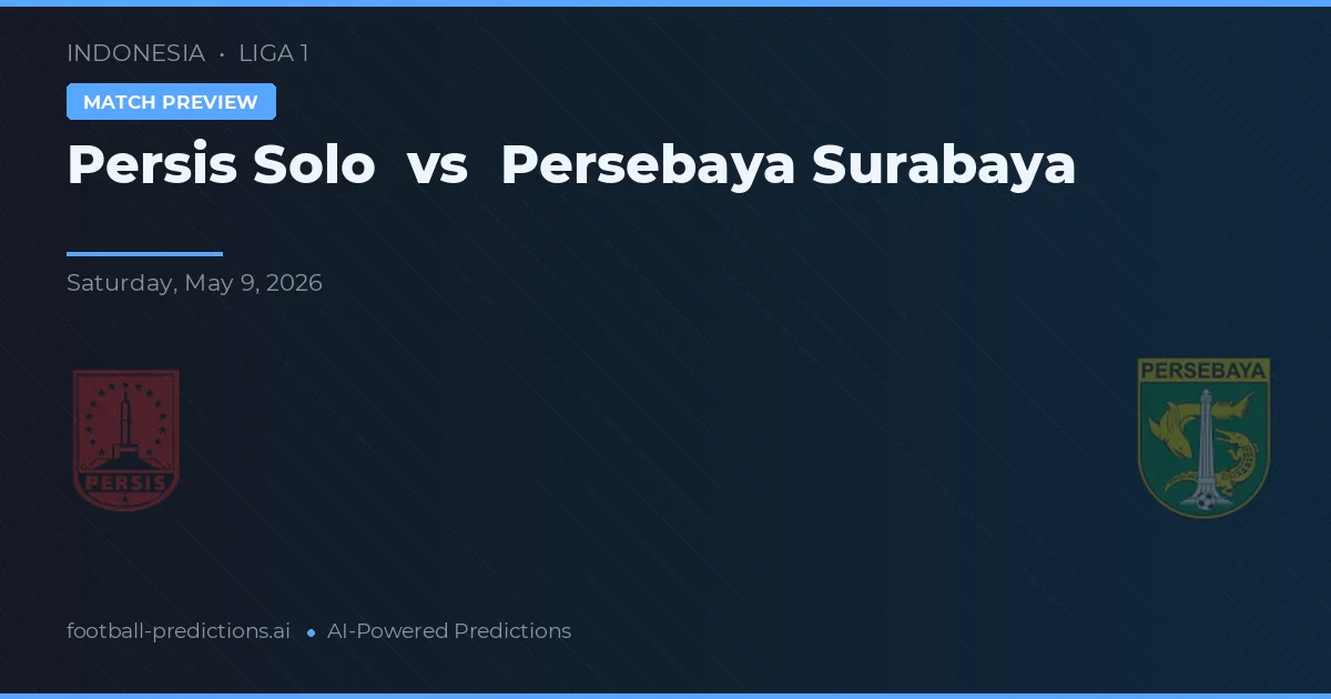 Persis Solo vs Persebaya Surabaya — prognóstico e prévia do jogo