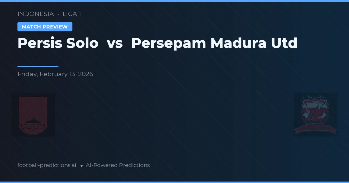 Persis Solo vs Persepam Madura Utd — prognóstico e prévia do jogo