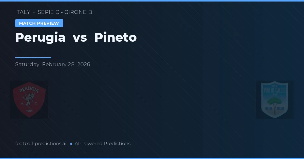 Perugia vs Pineto — prognóstico e prévia do jogo