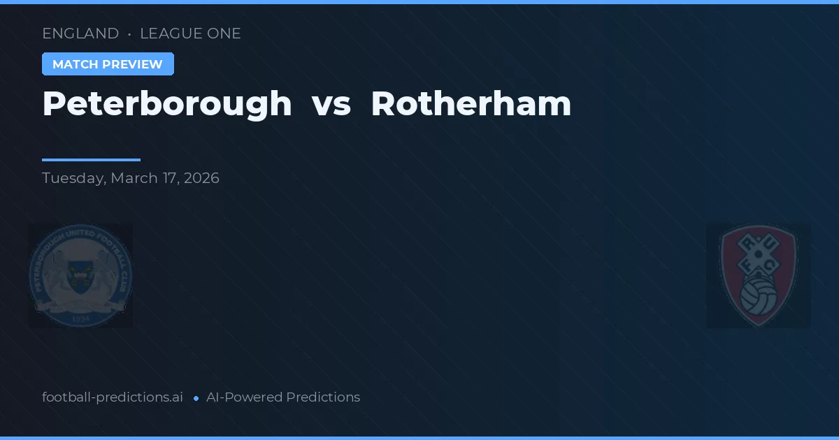 Peterborough vs Rotherham — prognóstico e prévia do jogo